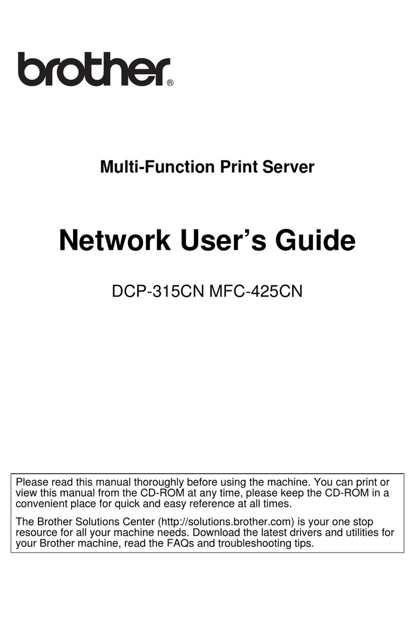 Brother DCP-315CN Network user's guide Brother DCP-315CN Network user's guide