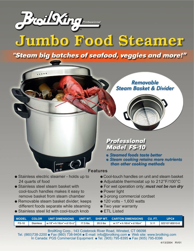 Broil King FS-10 Specifications Broil King FS-10 Specifications