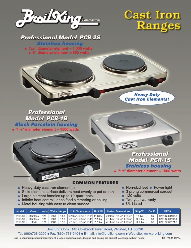 Broil King PCR-1 Specifications