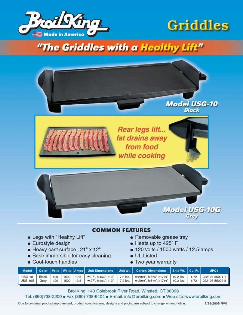 Broil King USG-10 User manual