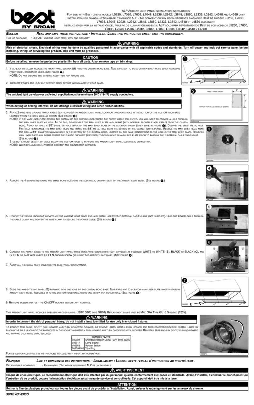 Broan L2936 User manual