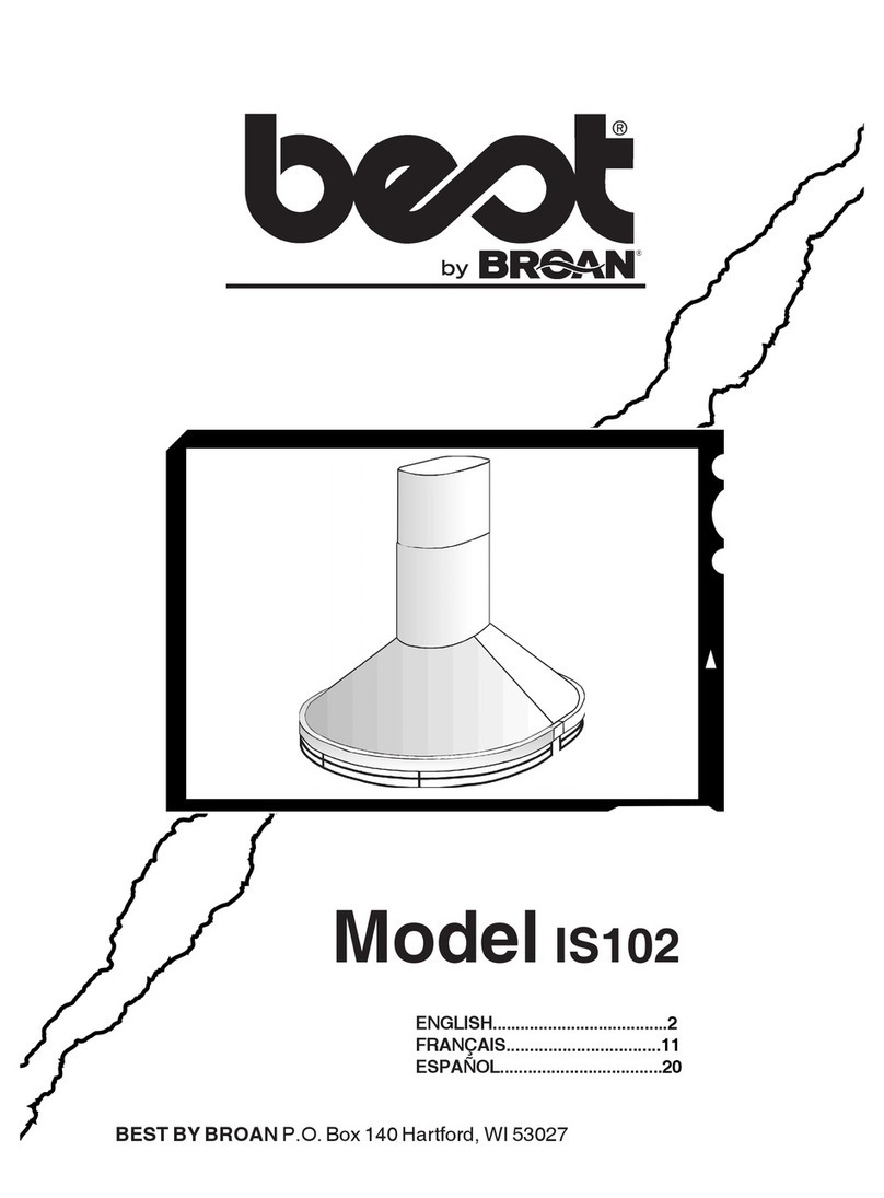 Broan Best IS102 Series user guide