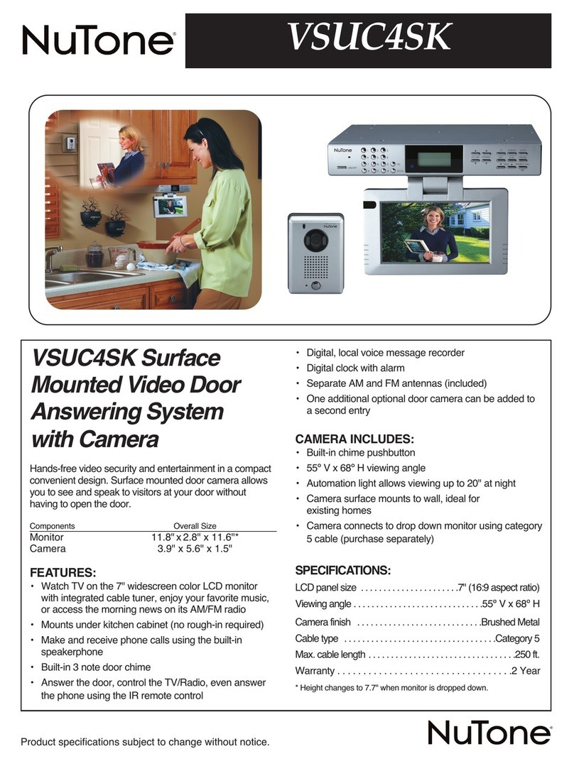 NuTone VSUC4SK User manual