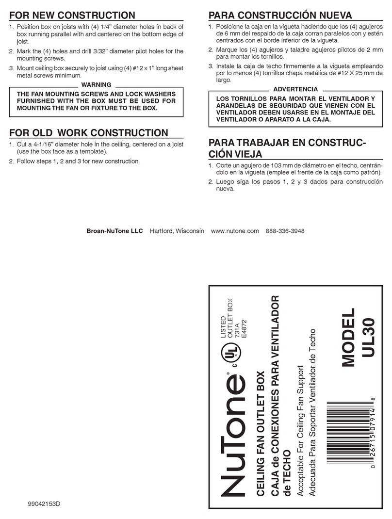 NuTone UL30 installation guide