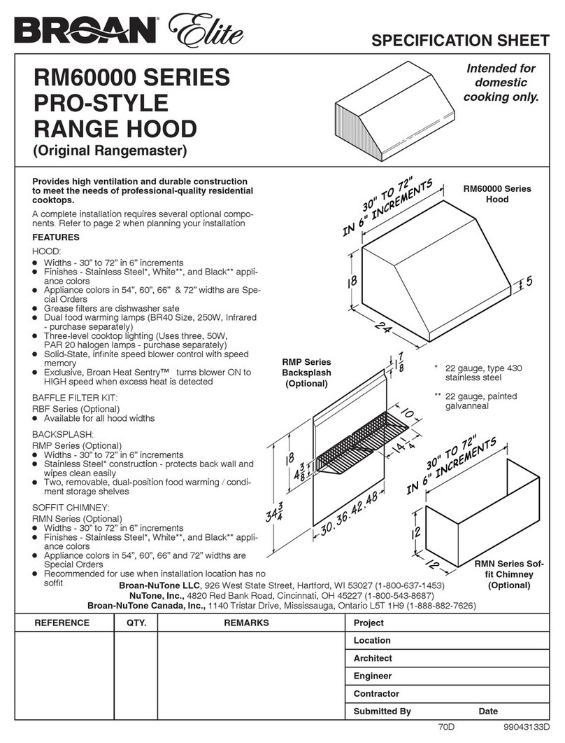 NuTone RM604201 User manual