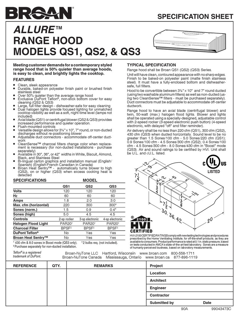 NuTone QS130 User manual