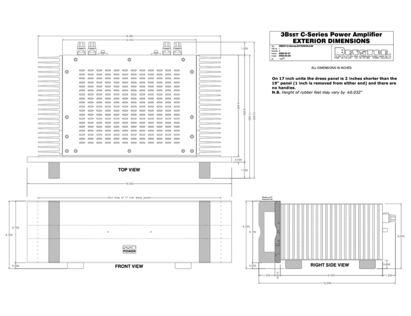 Bryston C Series 3B SST User guide