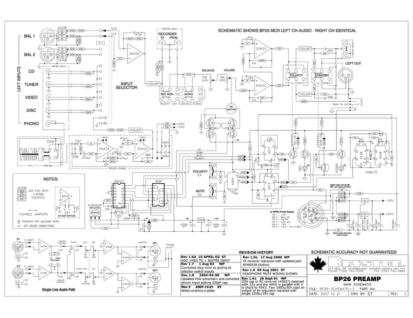 Bryston C Series BP26 Wiring diagram