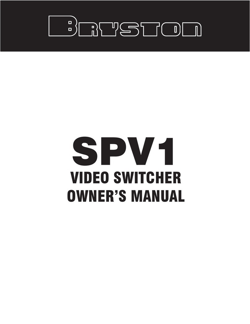 Bryston SPV1 owner's manual Bryston SPV1 owner's manual