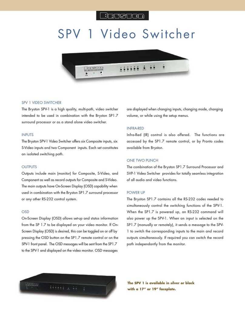 Bryston SPV1 User manual
