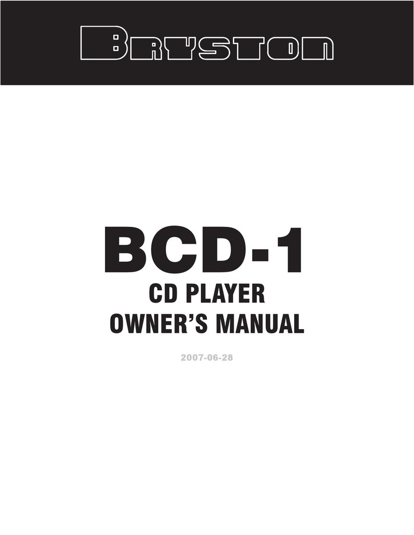 Bryston BCD-1 User manual