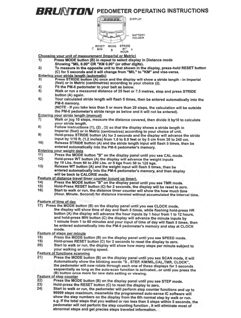 Brunton PED1202 operating instructions