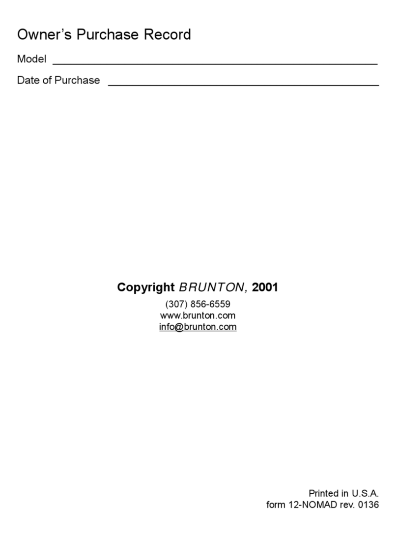 Brunton Nomad 2004 User manual