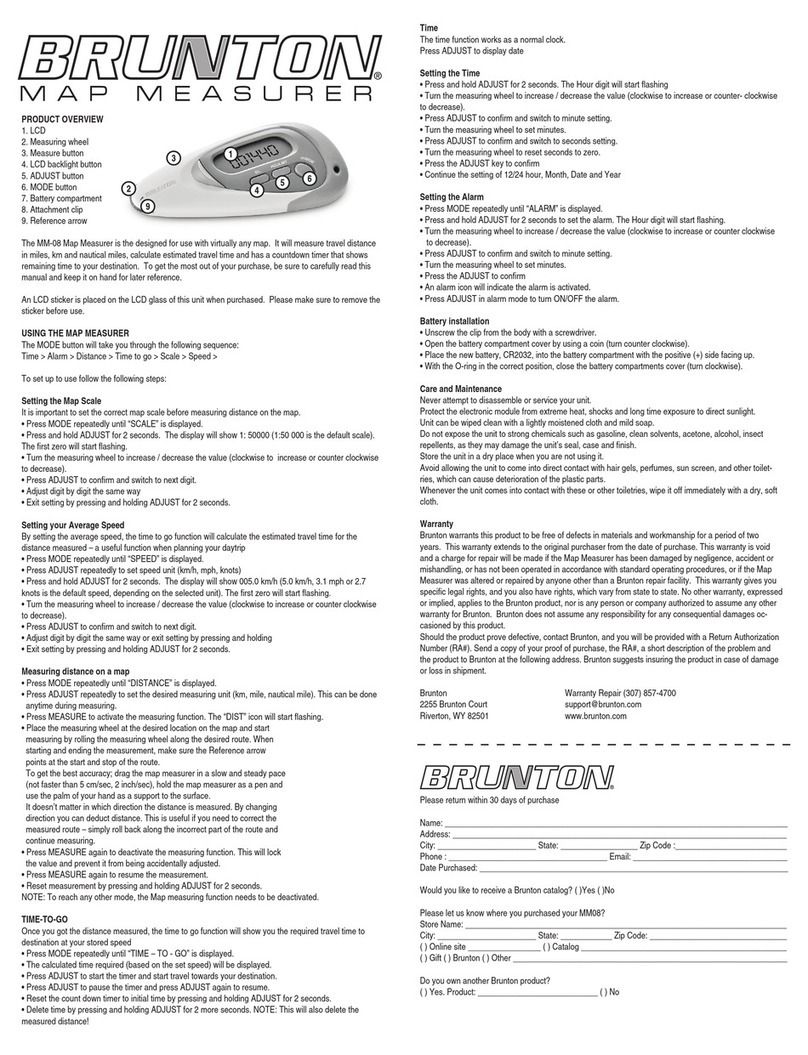 Brunton MM-08 user guide