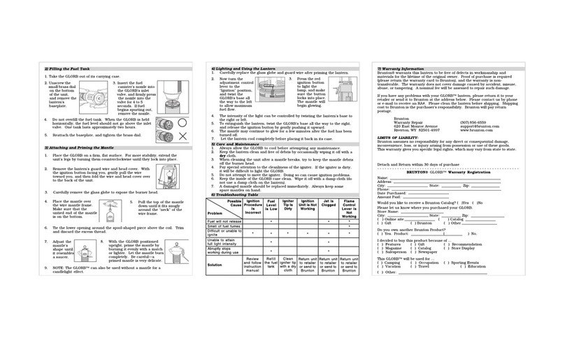 Brunton Glorb user guide