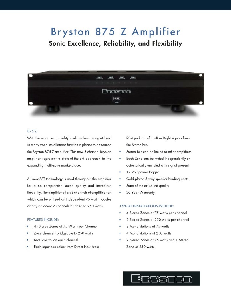 Bryston 875 Z Specifications