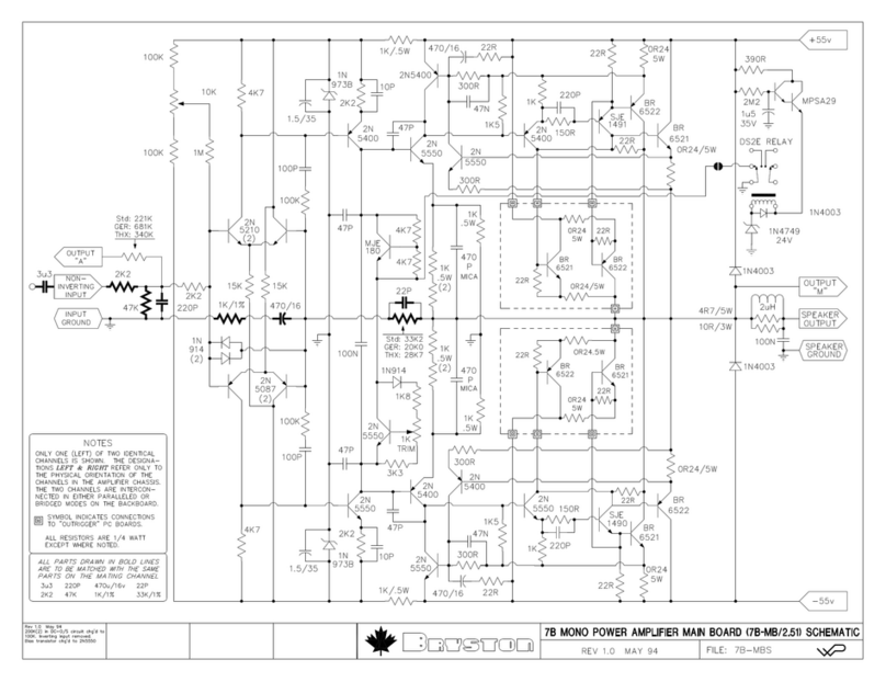 Bryston C Series 7B SST Schematic diagram