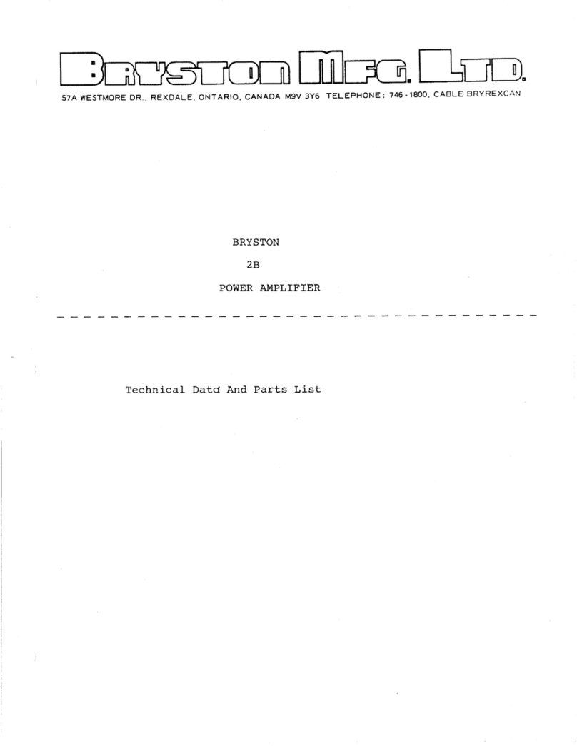 Bryston 2B Technical data