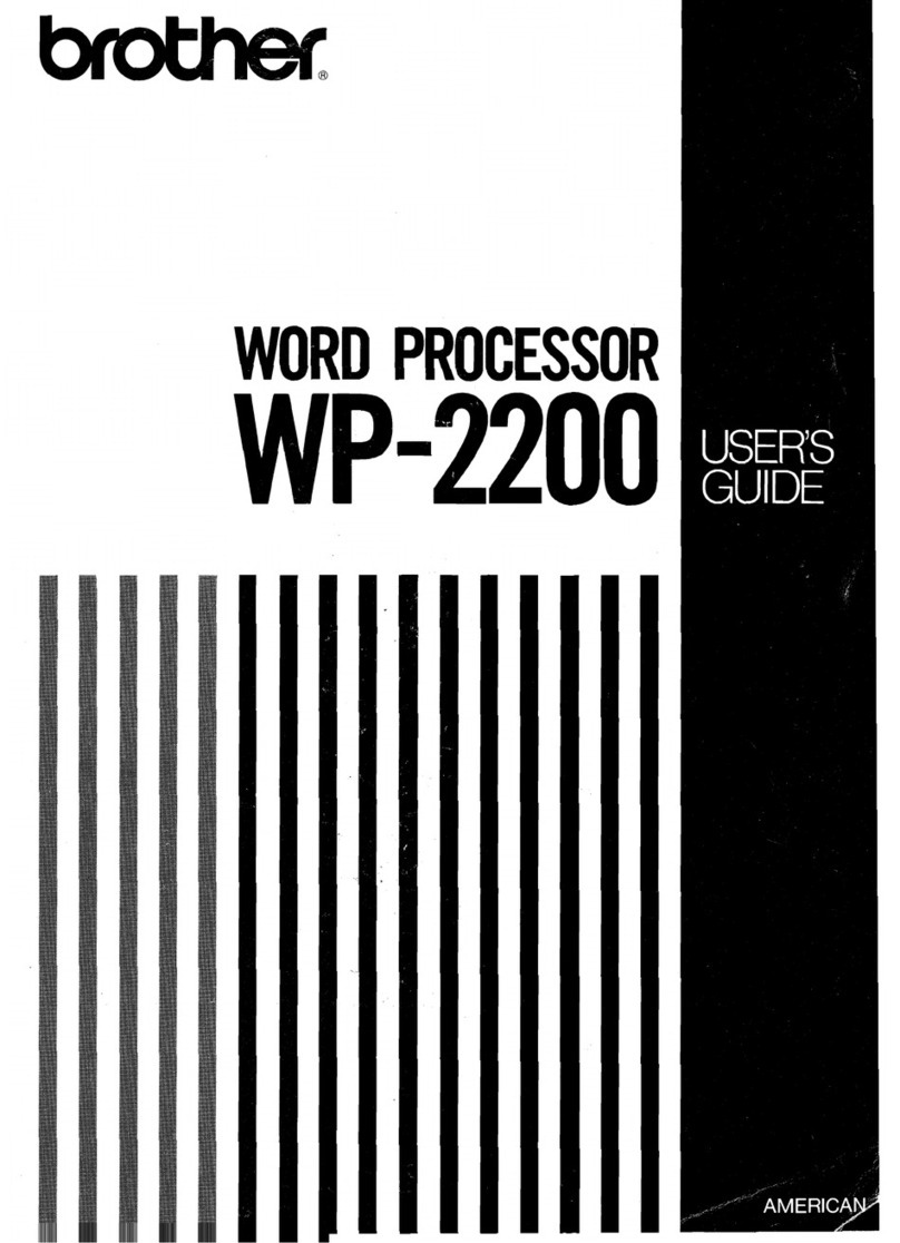 Brother WP-2200 User manual