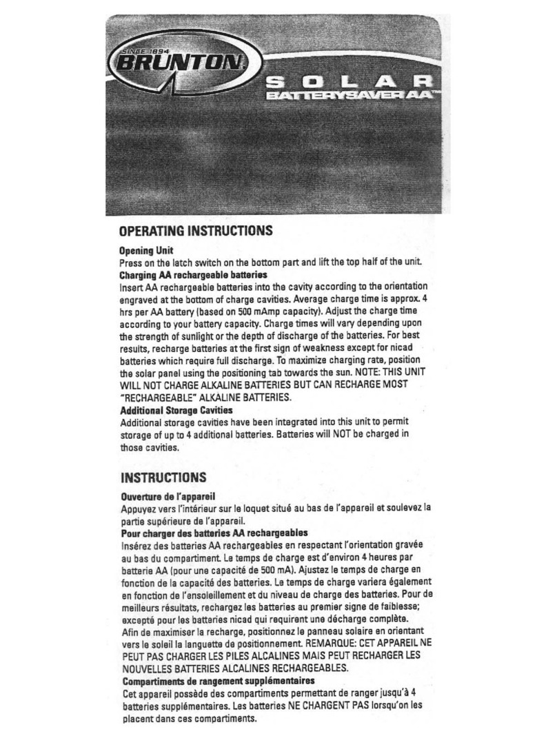 Brunton Solar-AA operating instructions