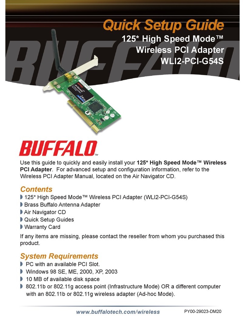 Buffalo WLI2-PCI-G54S Quick setup guide