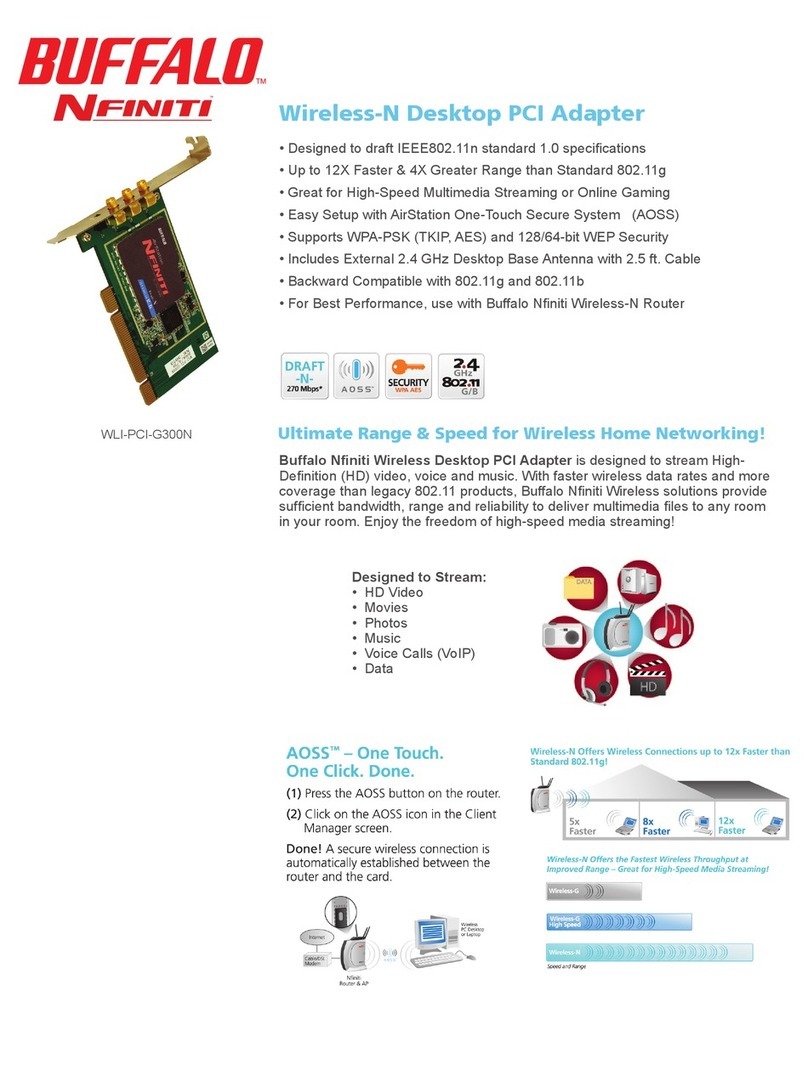 Buffalo NFinity WLI-PCI-G300N Specifications
