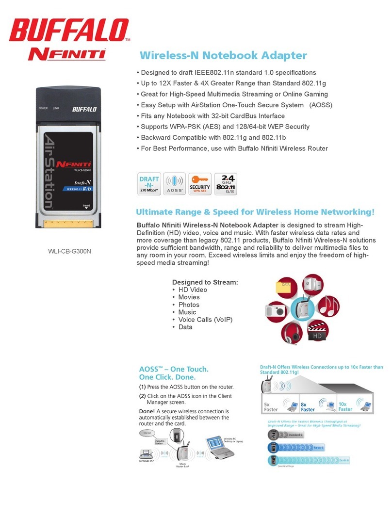 Buffalo NFinity WLI-CB-G300N Specifications