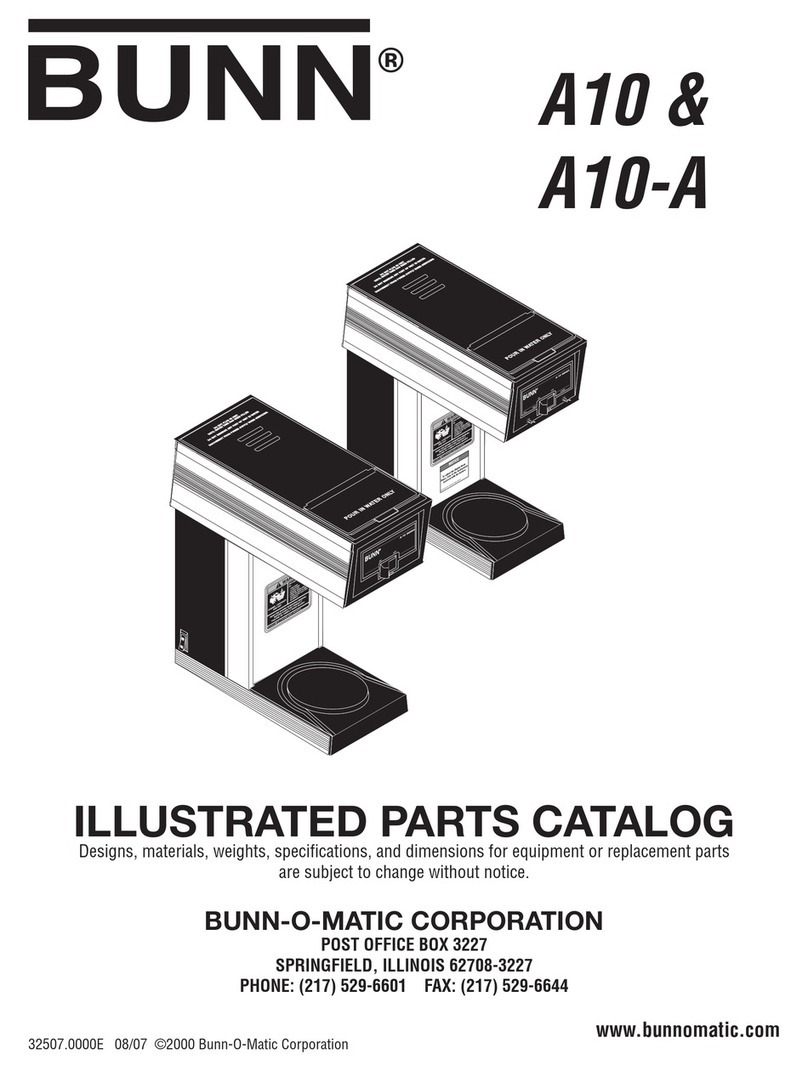 Bunn A10 Automatic Illustrated parts catalog