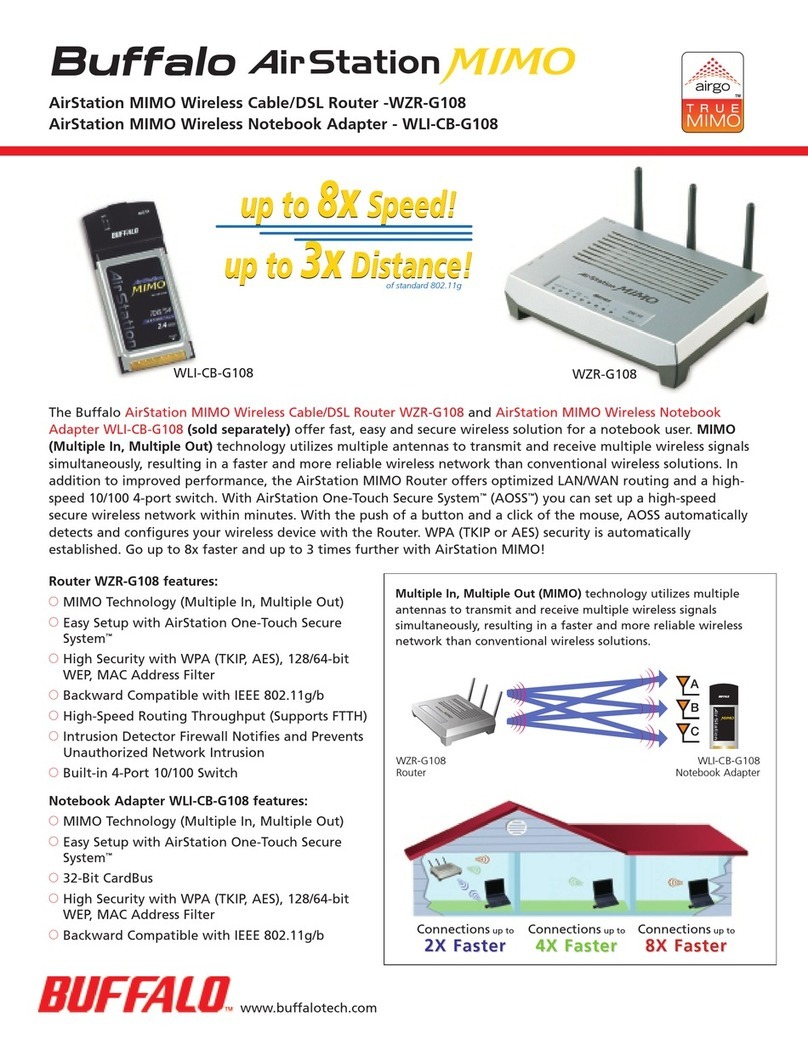 Buffalo AirStation MIMO WZR-G108 User manual Buffalo AirStation MIMO WZR-G108 User manual
