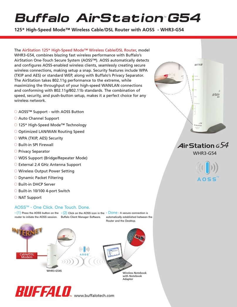 Buffalo AirStation WHR3-G54 User manual Buffalo AirStation WHR3-G54 User manual