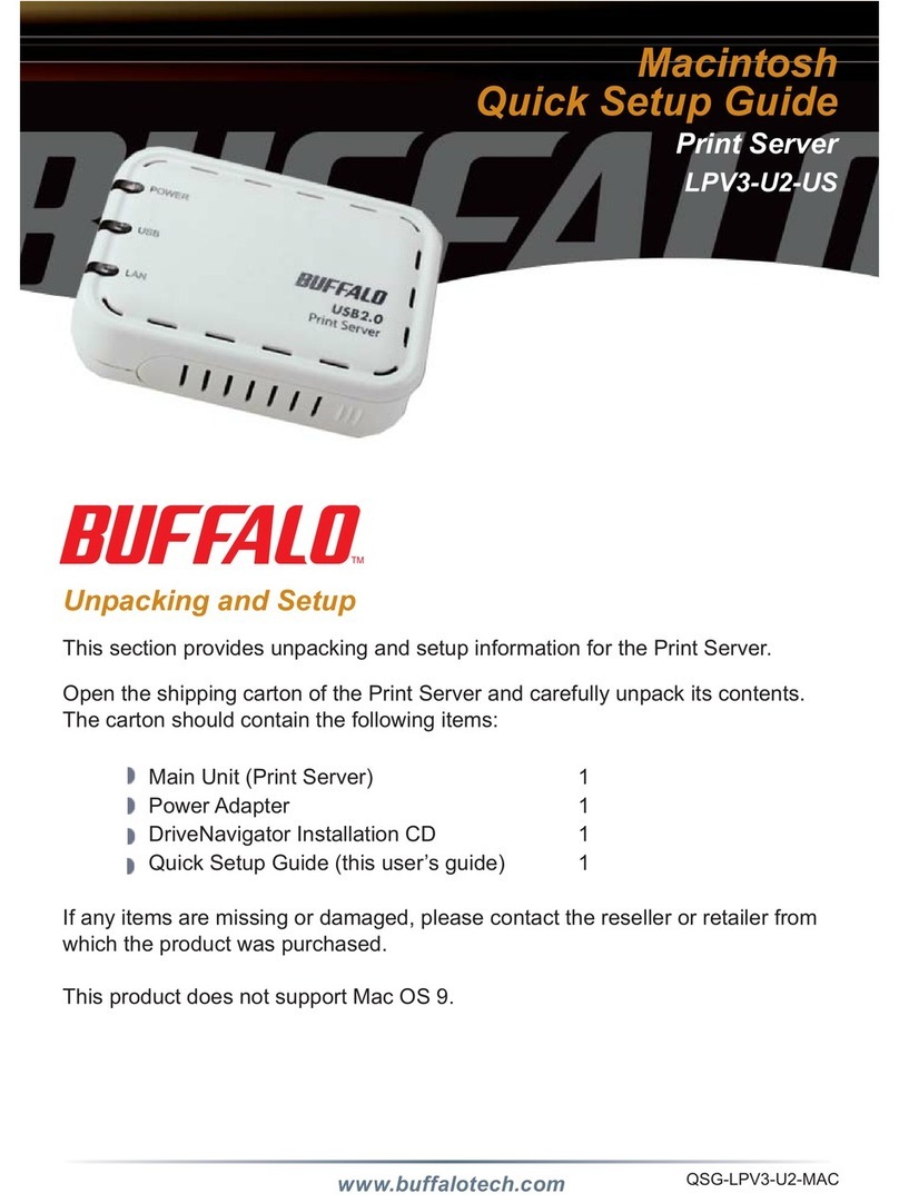 Buffalo Buffalo Network USB Print Server LPV3-U2 Quick setup guide