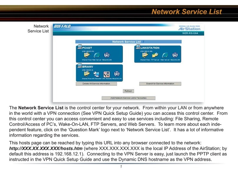 Buffalo AirStation WZR-RS-G54 Network Service List