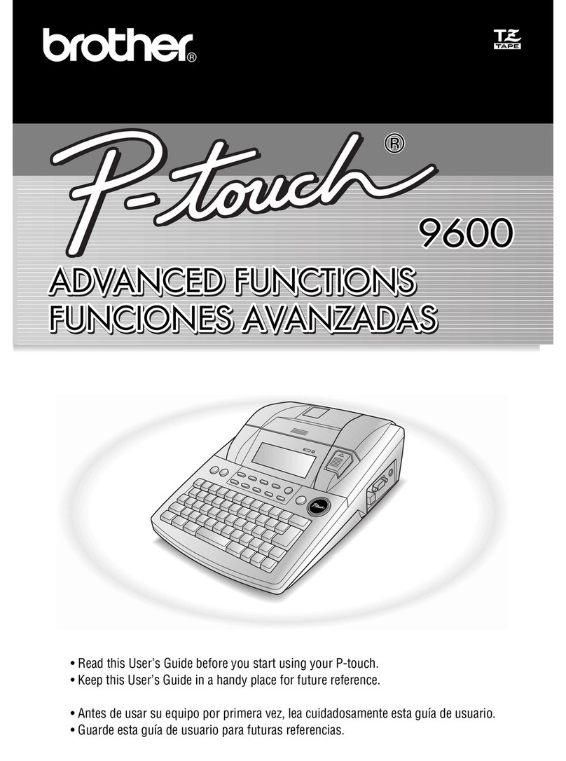 Brother P-touch PT-9600 Advanced functons