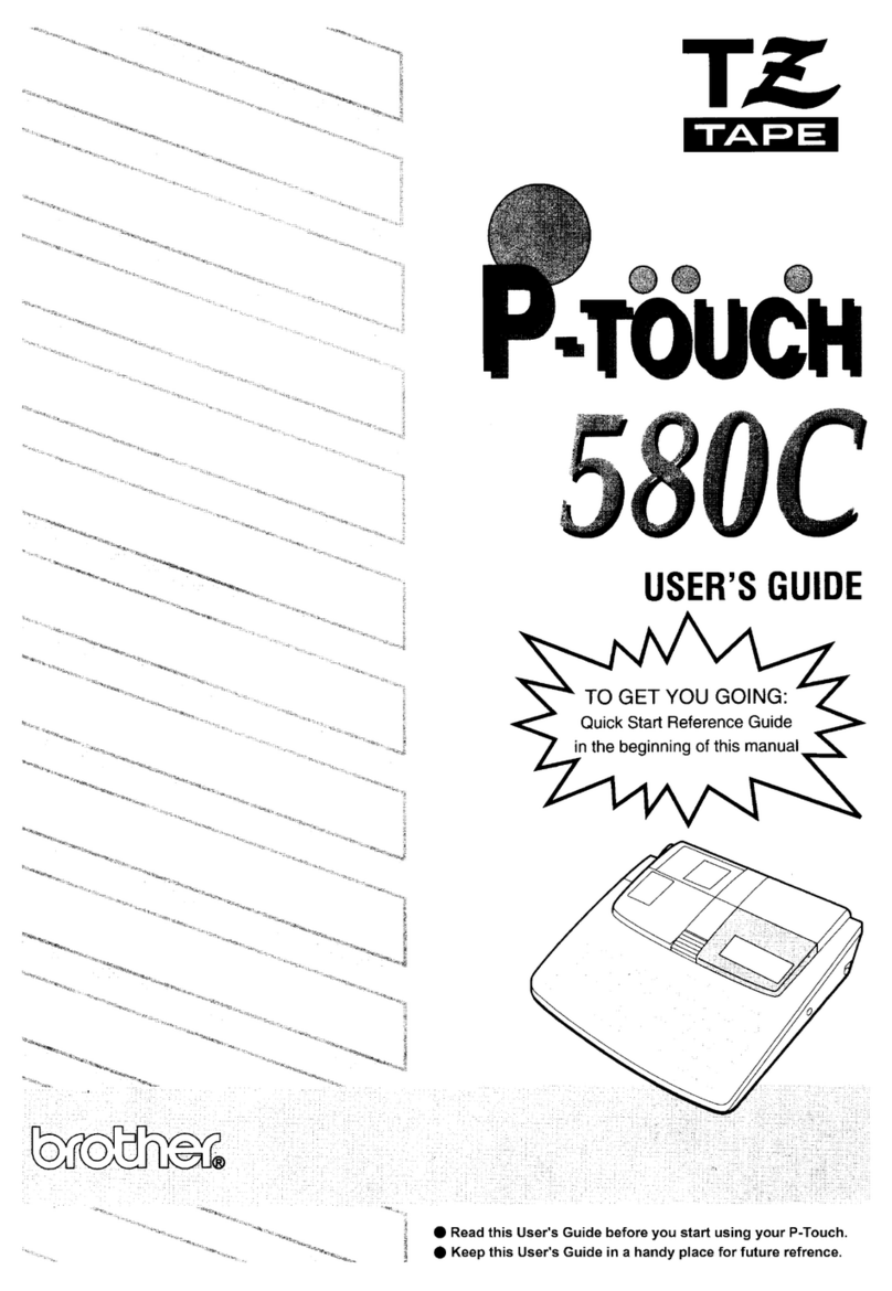 Brother P-touch PT-580C User manual