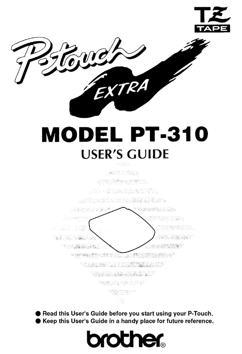 Brother P-touch Extra PT-310 user guide