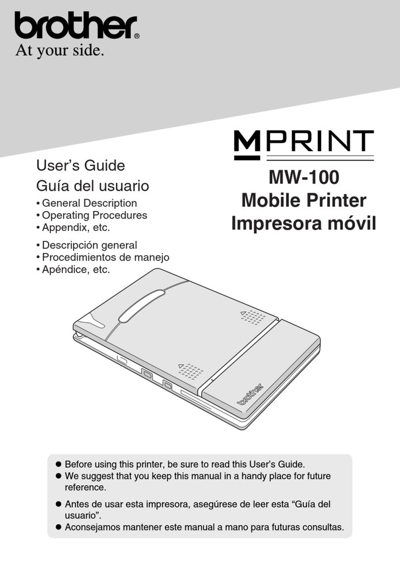 Brother m-PRINT MW-100 User manual