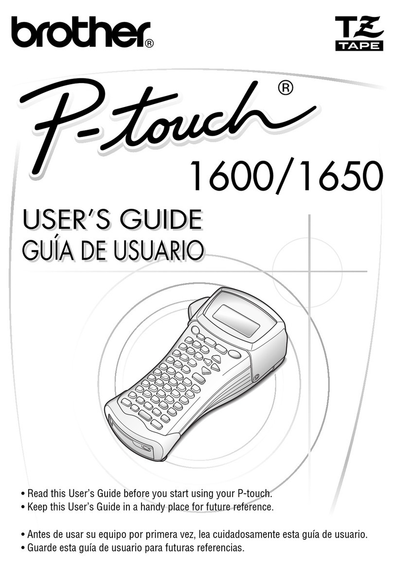 Brother P-Touch PT-1600 User manual