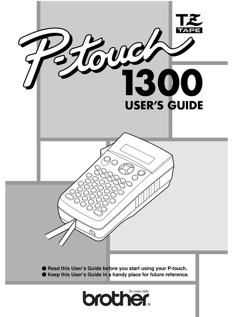 Brother PT 1300 - P-touch Label Printer User manual