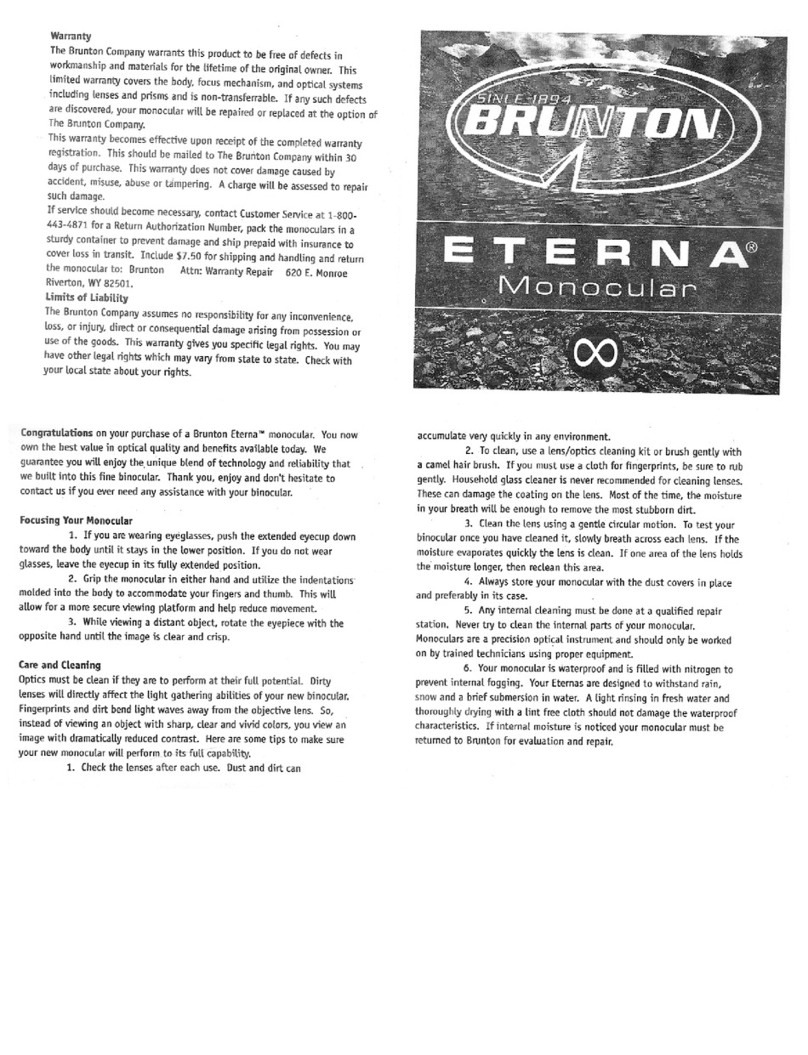 Brunton Eterna User manual