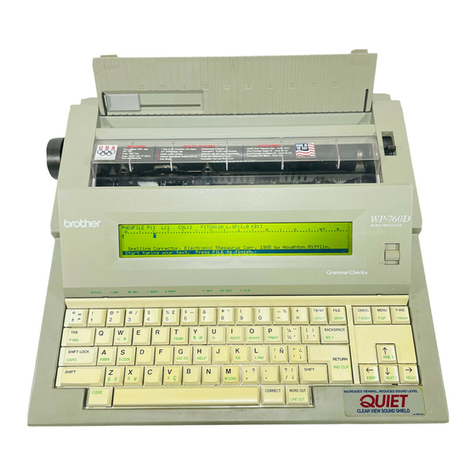 Brother WP-760D parts reference list