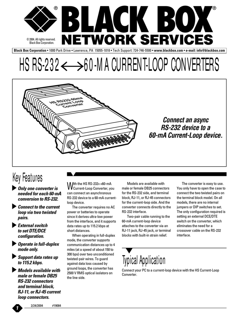 Black Box CL080A-F User manual Black Box CL080A-F User manual