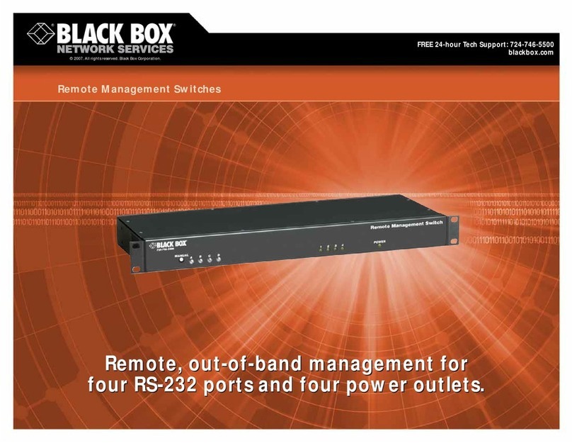 Black Box Remote Management Switch SW555A User manual Black Box Remote Management Switch SW555A User manual
