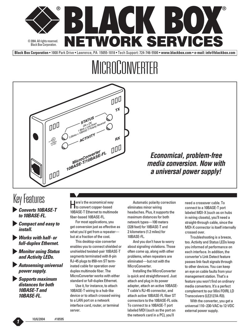 Black Box LE2120A-R4 User manual Black Box LE2120A-R4 User manual