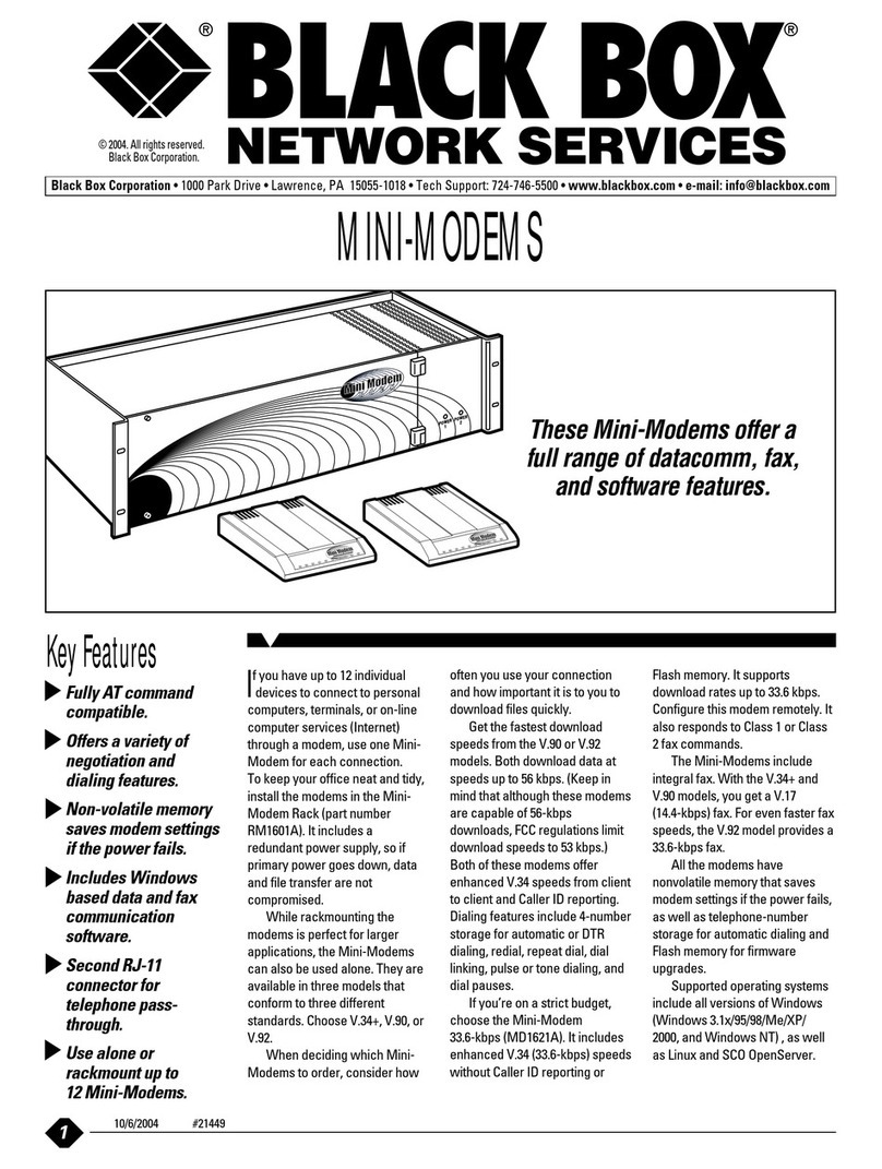 Black Box MD1620A User manual