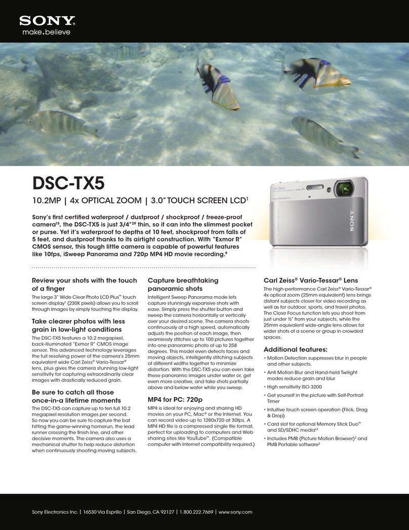 Sony DSC-TX5 Cyber-shot® Specifications