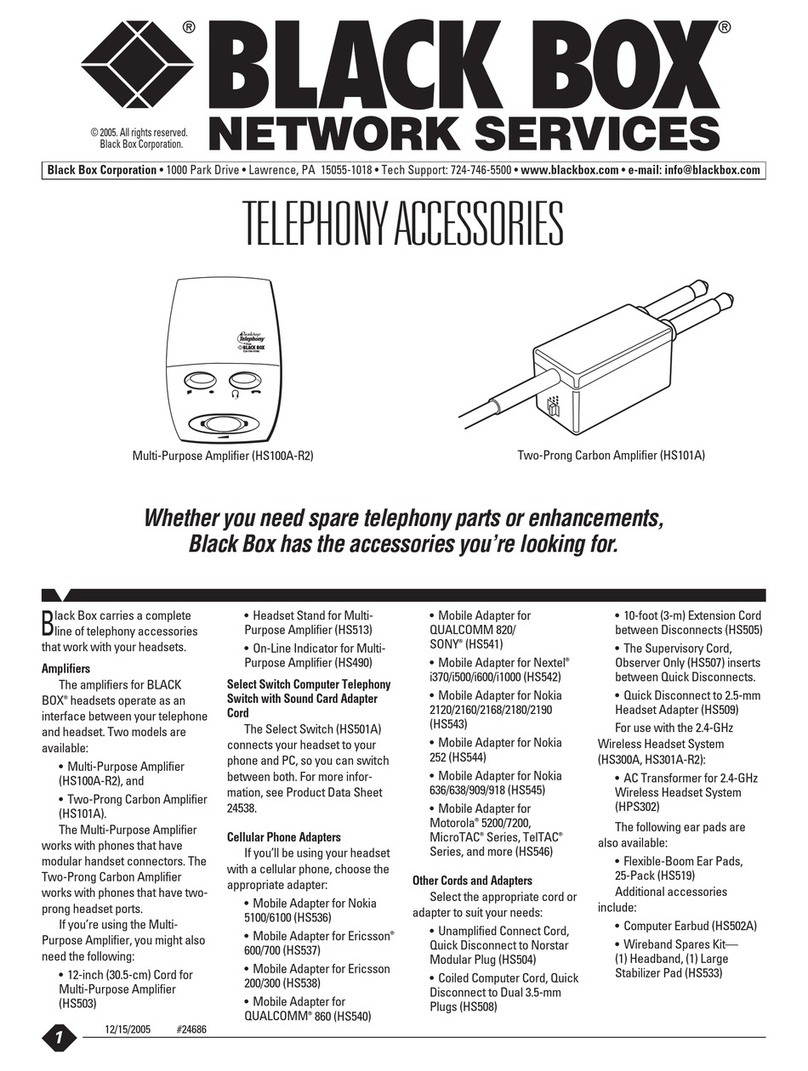 Black Box HS101A User manual