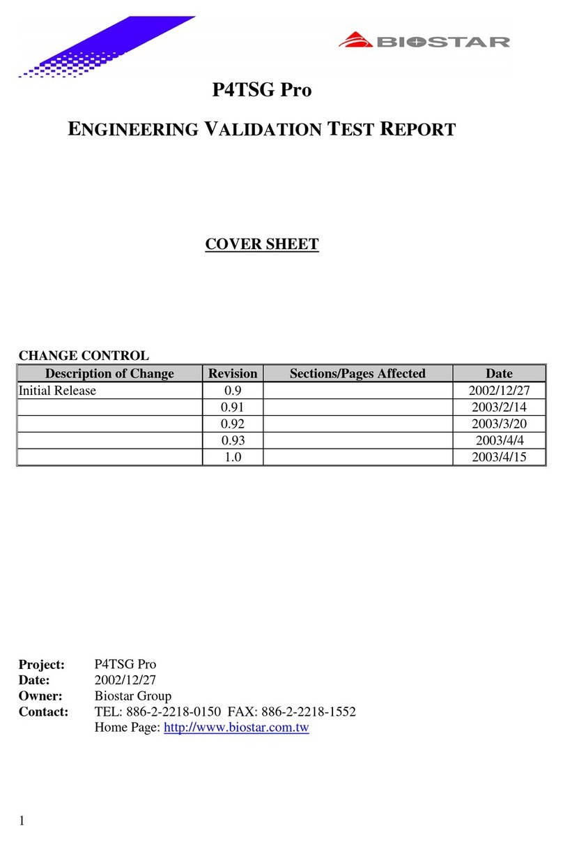 Biostar P4TSG PRO Test report