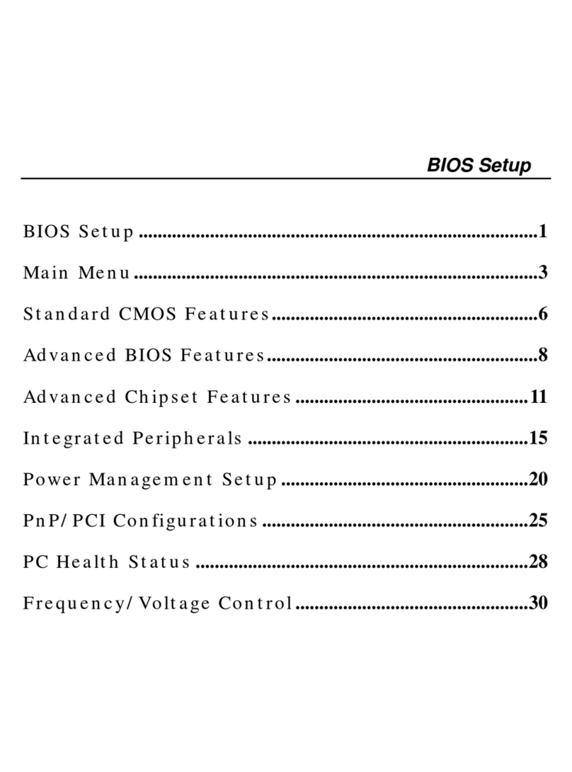 Biostar U8598 Bios setup manual
