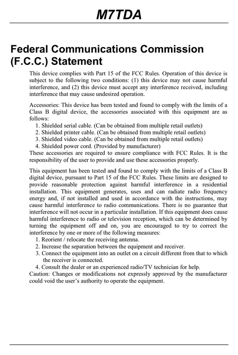 Biostar M7TDA User manual