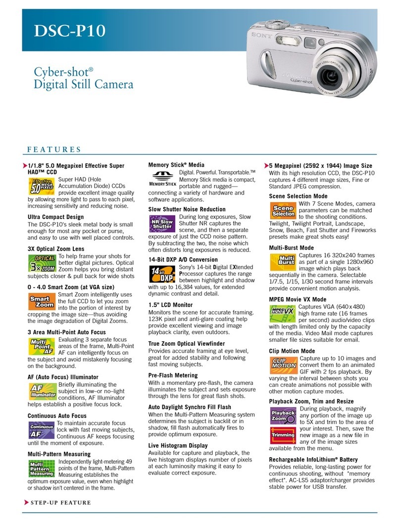Sony Cyber-shot DSC-P10 User manual Sony Cyber-shot DSC-P10 User manual